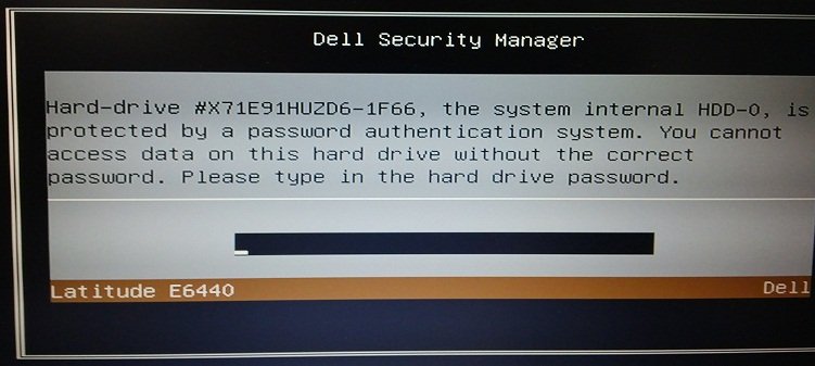 Dell 1F66 HDD password