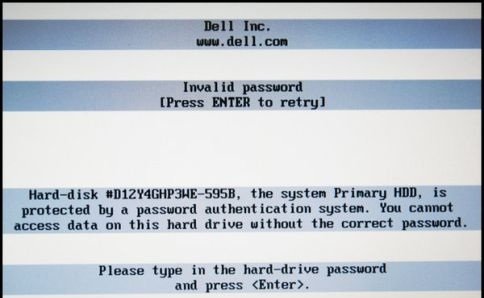 Dell 595B HDD password